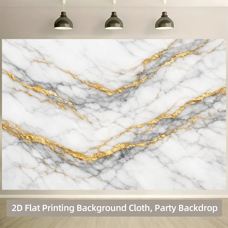 Marble Surface Backdrop with Golden Textures for Events